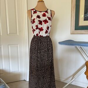 Leopard Print long maxi skirt